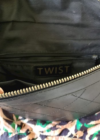 Beden Deri Siyah twist çanta