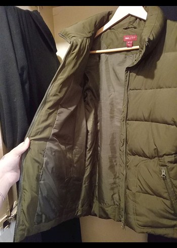 xl Beden kahverengi Renk H&M Kadın Yeşil Mont