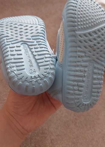 24 Beden Mavi Erkek Bebek İlk Adım Ayakkabısı Velcro