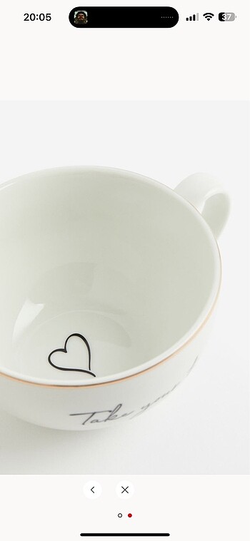 H&M Home 2 ADET PORSELEN FİNCAN