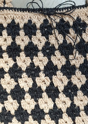 el örgüsü kağıt ip çanta - Görsel 5