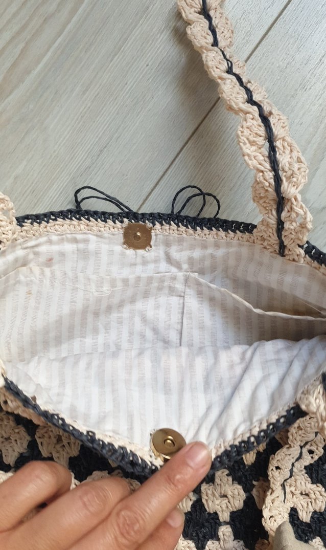 el örgüsü kağıt ip çanta - Görsel 4