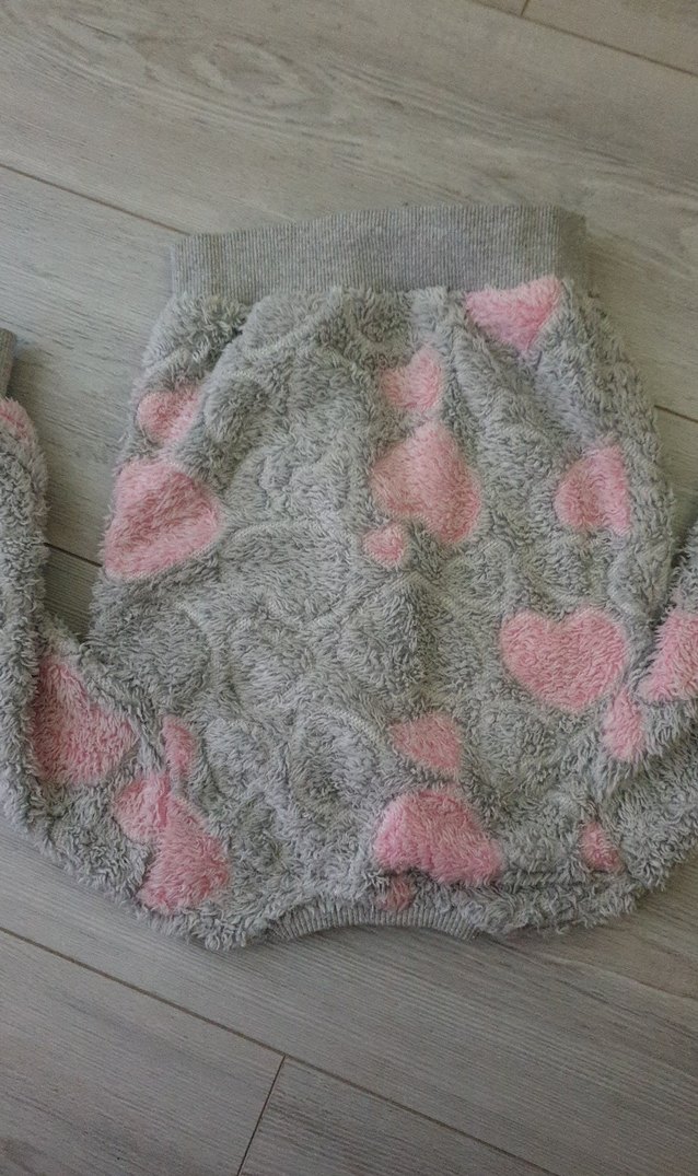 Kız Çocuk Gri Peluş Ceket - Görsel 4