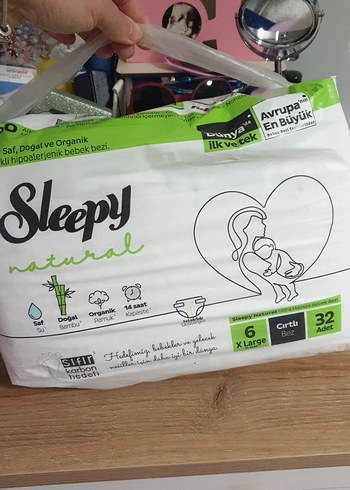 Sleepy Natural Ultra Hassas Bebek Bezi 32 Adet XL - Görsel 4