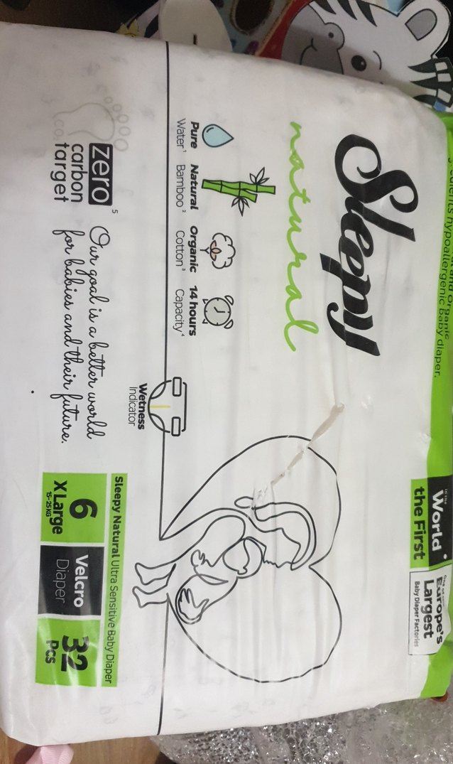 Sleepy Natural Ultra Hassas Bebek Bezi 32 Adet XL - Görsel 2