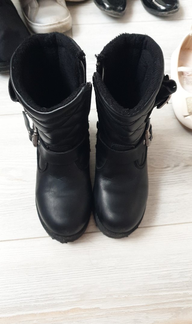 Siyah Kız Çocuk Deri bot - Görsel 2