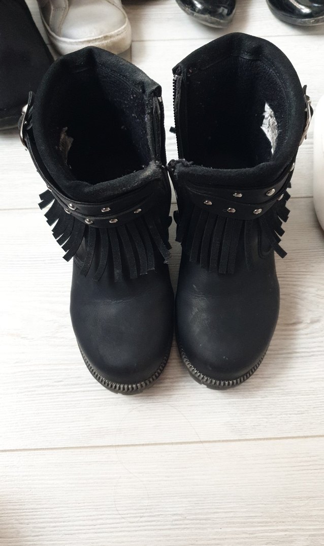 Tokalı Püsküllü Siyah Biker çocuk bot - Görsel 2