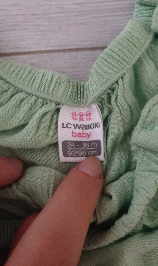 Yeşil Bohem Kız Çocuk Askılı Elbise - Görsel 2