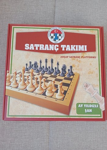 Ahşap Satranç Takımı Ay Yıldızlı