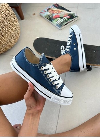 Converse Mavi kısa ConverseBağcıklı Günlük Kadın Sneakers