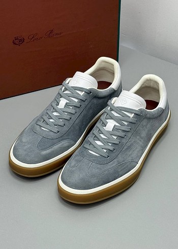 Loro Piana Gri Süet Erkek Sneakers