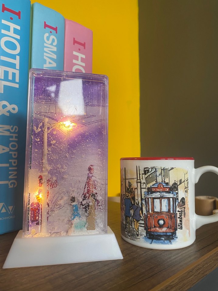 Işıklı Beyaz Kış Figürü - Görsel 3