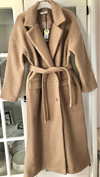 Buklet kaban vizon rengi oversize standart beden