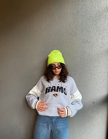 Bershka UNİSEX RAMS OVERSİZE SWEAT