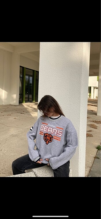 universal Beden gri Renk UNISEX BEARS OVERSIZE SWEAT