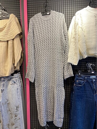Zara GRİ KAZAK ELBİSE