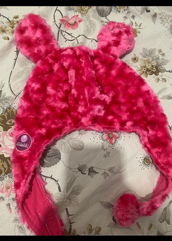 Pembe Peluş Detaylı Çocuk Bere - Görsel 2