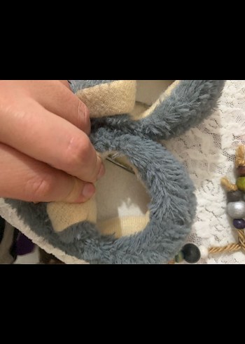 Gri Nakışlı Kız Çocuk Ev Terliği - Görsel 2