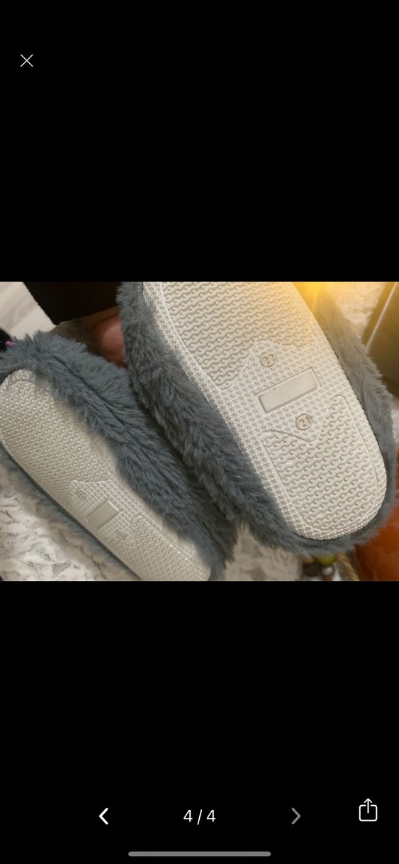 Gri Nakışlı Kız Çocuk Ev Terliği - Görsel 3