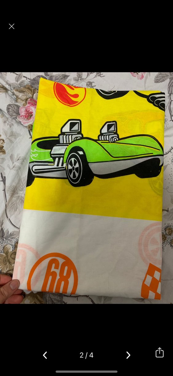 Renkli Hot Wheels Oyuncak Araba Temalı yorgan klifi pike - Görsel 2