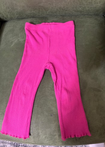 Kız Çocuk Pileli Pembe Tayt - Görsel 2