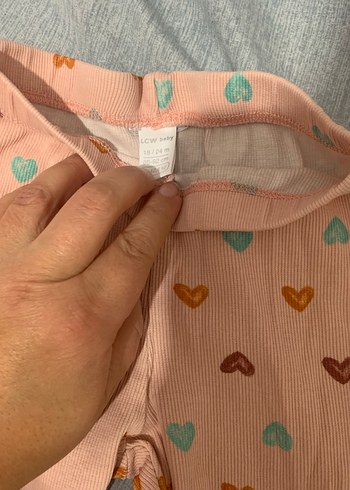 Kız Çocuk Pastel Renkli Kalpli Tayt - Görsel 2