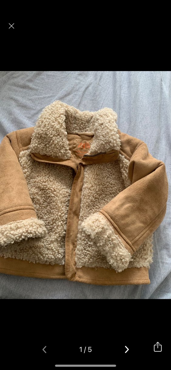 Kahverengi Süet Kürklü cocuk Ceket - Görsel 3