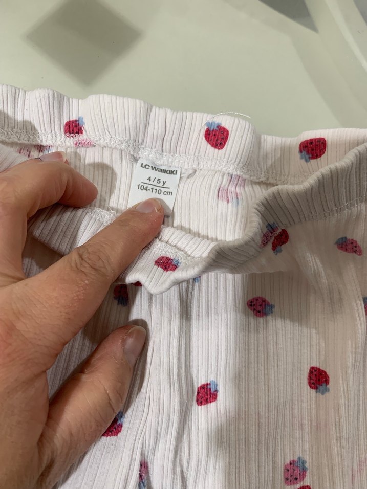 Kız Çocuk Beyaz Pileli Tayt - Görsel 3