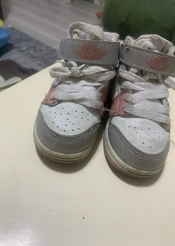 Kız Çocuk beyaz  Cırt Cırtlı Sneakers - Görsel 3