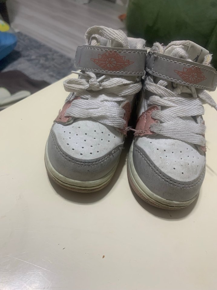 Kız Çocuk beyaz  Cırt Cırtlı Sneakers - Görsel 3