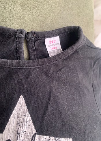 Kız Çocuk siyah kisa kollu  Tişört - Görsel 2