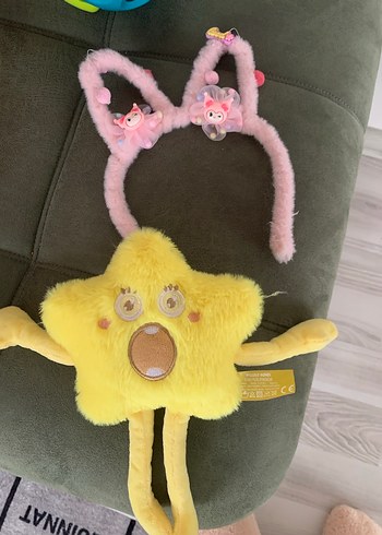 Sarı Yıldızlı Rock Punk Çocuk Saç Bandı - Görsel 3