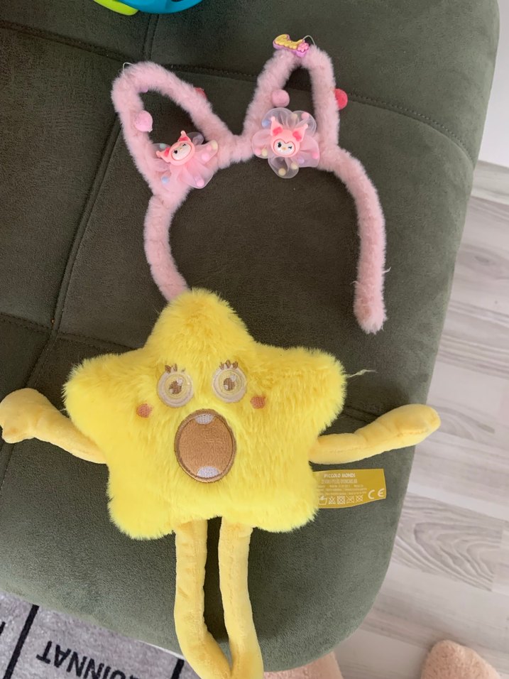 Sarı Yıldızlı Rock Punk Çocuk Saç Bandı - Görsel 3