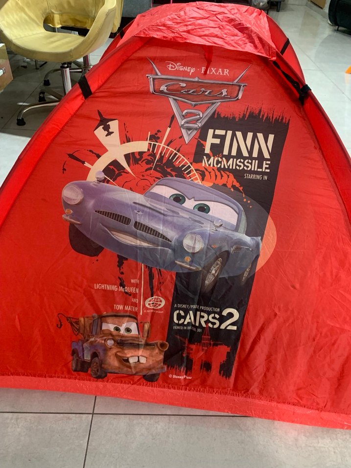 Kırmızı Cars 2 Temalı cocuk oyun cadiri - Görsel 2