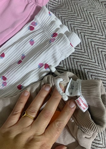 Pembe Pilili Rahat Kesim Kız Eşofman Altı - Görsel 3