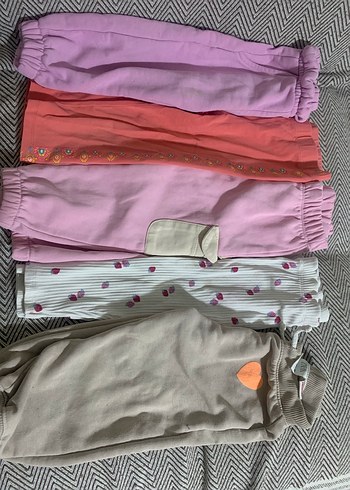 Pembe Pilili Rahat Kesim Kız Eşofman Altı - Görsel 2