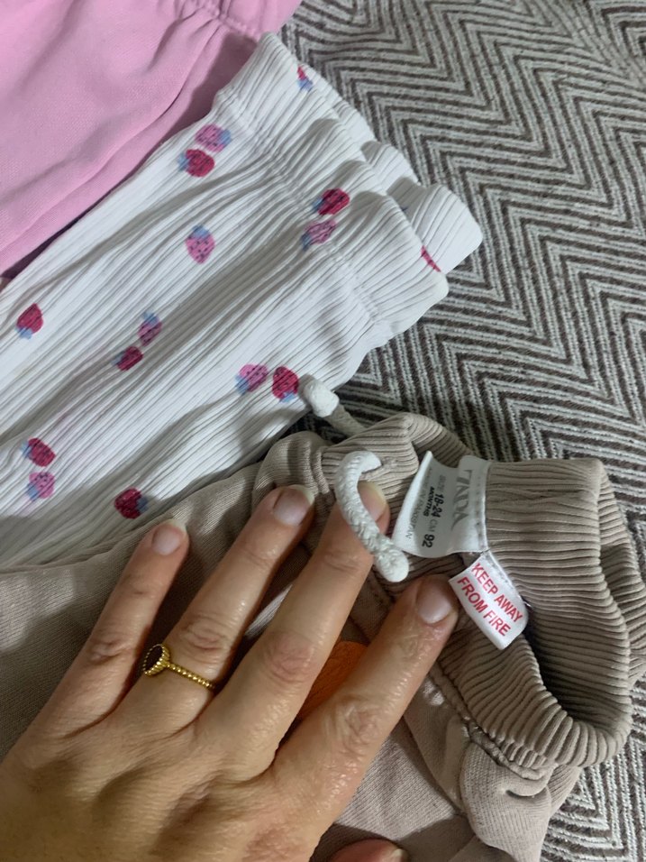 Pembe Pilili Rahat Kesim Kız Eşofman Altı - Görsel 3