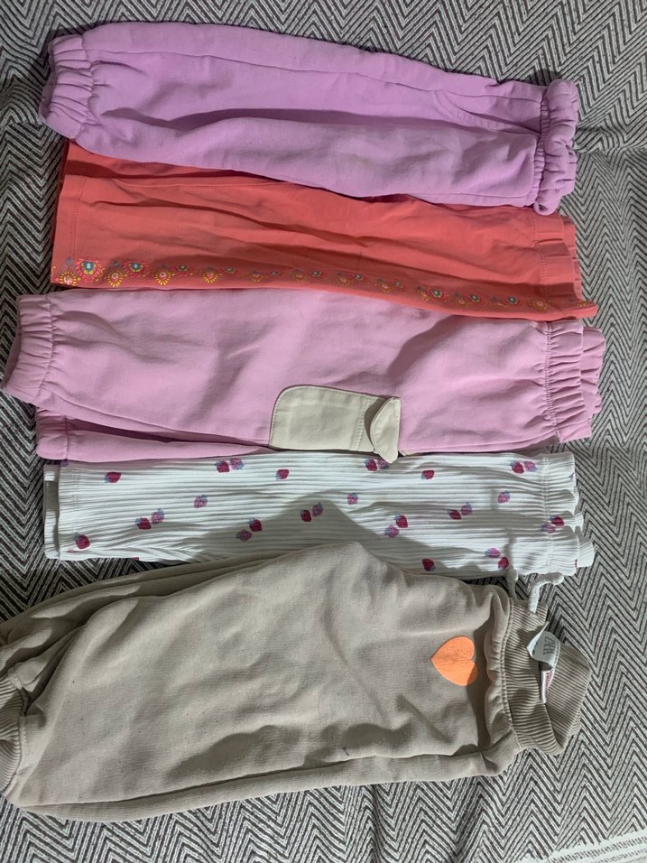 Pembe Pilili Rahat Kesim Kız Eşofman Altı - Görsel 2