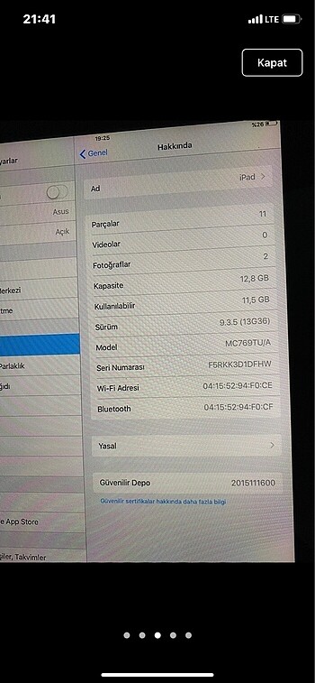  Beden Ipad2