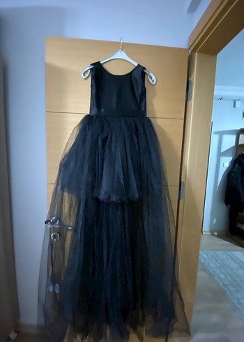 Siyah Straplez Uzun Gotik Abiye Elbise