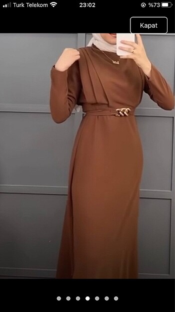 36 Beden camel Renk Abiye