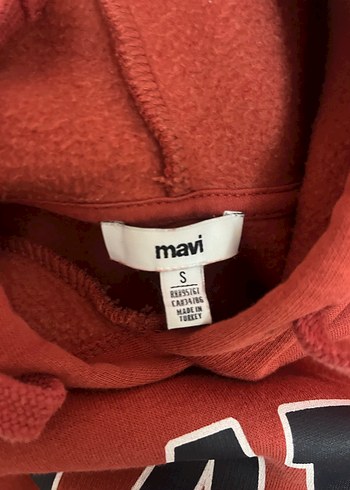 Mavi Kırmızı Kapüşonlu MAVİ Sweatshirt
