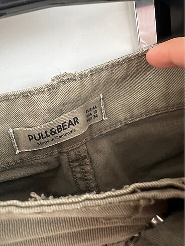 Pull and Bear Pb haki kargo pantolon