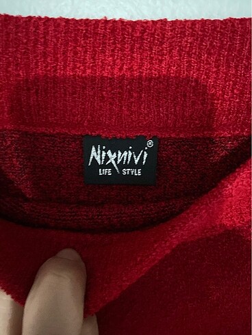 diğer Beden Kırmızı Beli Lastikli Triko Mini Etek