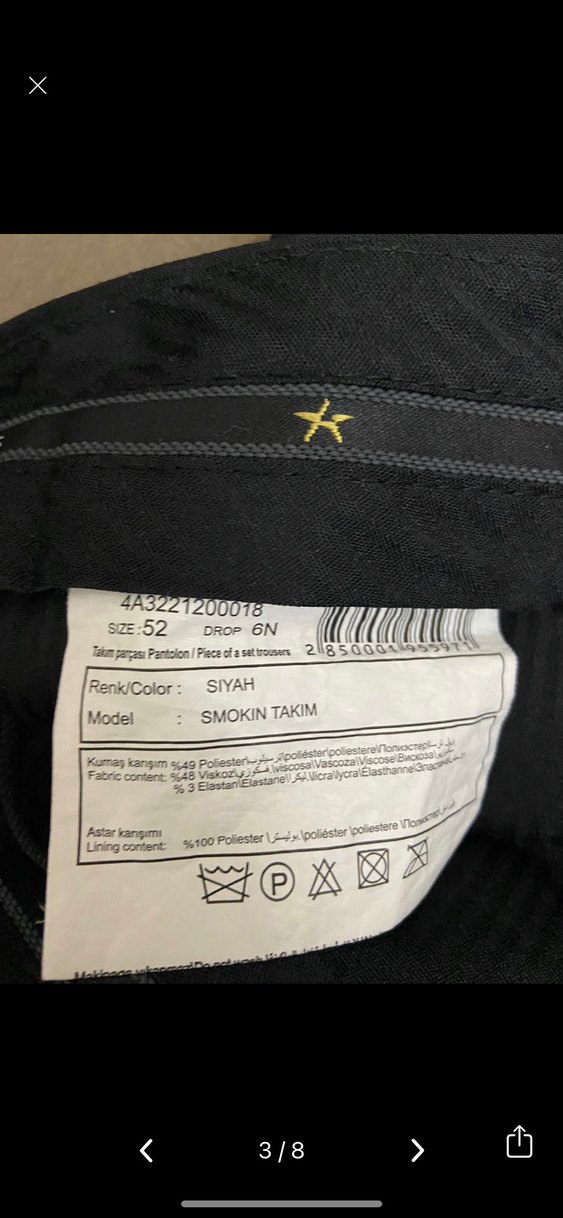 Düğün için Siyah Düğmeli Klasik Damat Takımı - Görsel 3