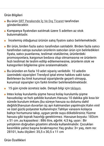Diğer Intex Mavi Şişme Havuz 183x51 cm Kolay Kurulum