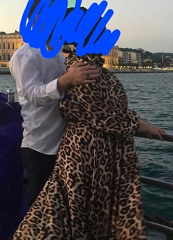 Leopar abiye düğünler elbise