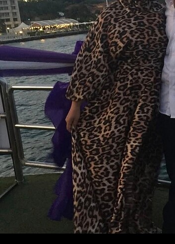 diğer Beden kahverengi Renk Leopar abiye düğünler elbise