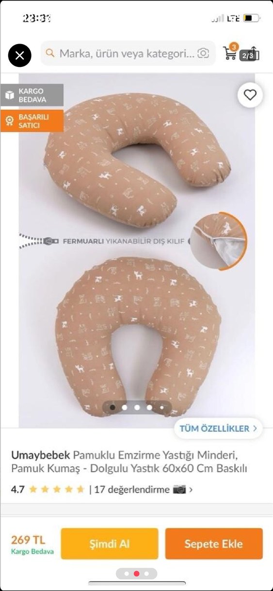 Kahverengi Yıldız ve Kedi Desenli Bebek Yatak - Görsel 2