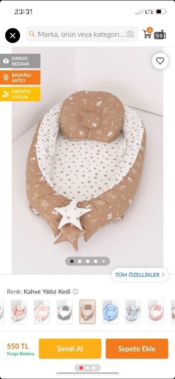 Umaybebek Pamuklu Emzirme Yastığı 60x60 cm - Görsel 2